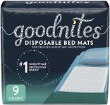 Huggies GoodNites Disposable Bed Mats, Mattress Protector Underpads for Bedwetting Kids, 9 Count