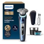 Philips Shaver i9000 Prestige, Wet & Dry Electric Shaver, Mystic Aqua, With Skin IQ Technology, Triple Lift & Cut System, 360 Rotating Dual SteelPrecision Blades, Quick Clean Pod, Model XP9201/20