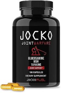 Jocko Fuel Joint Support Supplement - Glucosamine MSM for Joint Pain, Mobility, & Flexibility w/Turmeric & Boswellia (180 Capsules)