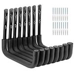 PiPaFox 8 Pack Ladder Hooks 25cm Garage Storage Utility Hook Heavy Duty Wall Mounted Storage Organizer Hanging Folding Chair Bike Ski Tool