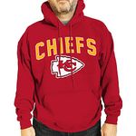 Team Fan Apparel NFL Home Team Hoodie - Adult Hooded Sweatshirt - Pro Football Fleece Hoodie - Pullover Sweatshirt, Red, X-Large