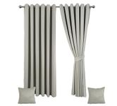 Home Fashion Thermal Insulated Blackout Curtains Greys