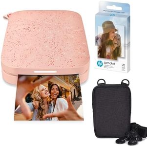 HP Sprocket Portable 2x3 Instant Photo Printer (Blush Pink) Zink Paper Bundle