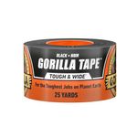 Gorilla Tough & Wide Duct Tape, 2.88" x 25yd, Black, (Pack of 1)