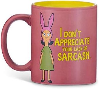 Bob's Burgers Coffee Mug - I Don't Appreciate Your Lack Of Sarcasm - 12oz Louise Belcher Printed Mug