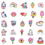 25PCS Pink Cartoon Shoe Charms for Girls Cute Horse Shoe Decoration Charms bulk for Sandal Wristband