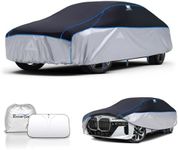 Hail Protector Car Cover for Sedan(Length:Length:195"-208") + Gift Windshield Sunshade, Multi-Layered EVA Hail Proof Car Cover, Padded Car Hail Protector Blanket for ES350, ModelS, Avalon, Impala etc.