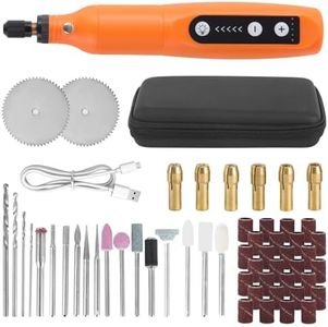 Powerful Mini Cordless Rotary Tool Kit with 5-Speed and USB Charging, 58 Accessories for Engraving, Polishing, Etching