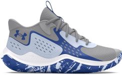 Under Armour Unisex Ua Jet '23 Basketball Shoes, Mod Gray Nimbus Blue Tech Blue, 42.5 EU