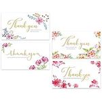 200 PCS Thank You for Supporting My Business Cards in 4 Flora Designs for Business (3.5” X 2”)