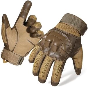 AXBXCX Touchscreen Motorcycle Tactical Gloves for Men for Airsoft Paintball Cycling Motorbike ATV Hiking Riding Work Outdoor Sport Men Gloves Brown S
