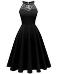 Bbonlinedress Women's Dress Bridesmaid Plus Size Wedding Guest Cocktail Party Halter Maxi Dresses Black 2XL