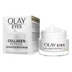 Olay Collagen Peptide Eye Cream, Skincare with Niacinamide 99% Purity and Antioxidant Vitamin E. Advanced Anti Ageing Skin Care with 3 Actions: Strengthens, Restores, Hydrates, 15ml