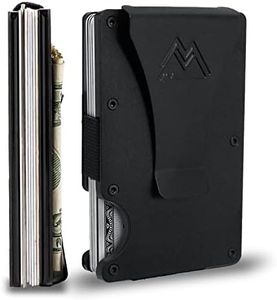 Mountain Voyage Minimalist Wallet for Men - Slim RFID Wallet I Scratch Resistant, Credit Card Holder & Money Clip, Easily Removable Money & Cards, Mens Wallets, Matte Black, Minimalist Wallet