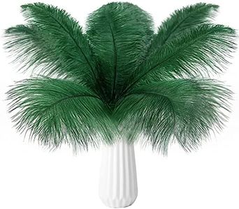 THARAHT 24pcs Ostrich Feathers Natural Bulk 10-12Inch 25cm-30cm for Wedding Party Centerpieces Easter Gatsby Flower Arrangement and Home Decorate Ostrich Feathers,Cyan