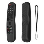 Cotbolt Silicone Protective Case Cover Compatible with LG AN-MR21GA MR22GA MR23GA Magic Remote Shockproof for LG Smart TV Remote 2021 2022 2023 Protective Case (Black) (Remote Not Included)