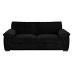 Sofa Selection Jumbo Cord 3-Seater Sofa: Enhance Living Room Comfort with Our Stylish 3-Seater Jumbo Cord Sofa Collection (3 Seater, Black)