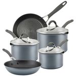 Circulon Scratch Defense Induction Hob Pan Set of 5 - Pots and Pans Sets Non Stick with Extreme Non Stick, Dishwasher & Oven Safe Saucepans & Frying Pans, Grey