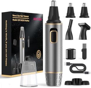 AREYZIN Nose Hair Trimmer for Men Rechargeable 3-in-1 Versatile Nose Trimmer Professional Painless Hair Trimmer for Ear Beard Facial Pubic Trimmer for Men, Wet or Dry Use,Dual Edge Blades