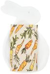 Mud Pie Bunny Board and Towel Set, White, 16 1/4" x 10"