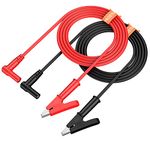 Proster Multimeter Test Leads 2PCS 4mm Banana Plug to Alligator Clip Test Cable Electronic Test Leads 15A 1000V Multimeter Leads 1m/3.3ft for Electrical Testing