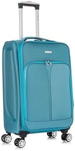 Skylark 24" Medium Suitcase Super Lightweight Expandable 4 Wheel Spinner 3-Digit Combination Lock Soft Shell Luggage for 15 to 20kg