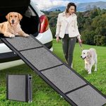 HABUTWAY Extra Wide Dog Ramp for Car - 250LBS Capality, 71''Pet Ramp, Portable Car Ramp for Large Dogs, Folding Pet Ramp Non-Slip, Dog Steps for Medium & Large Dogs to Get Into SUV, Truck