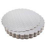 Tebery 30 Pack 10 Inch Silver Cake Boards, Reusable Cake Circles Cake Base Cardboard, Round Cake Drum Board for Parties, Weddings and Birthday Cakes, 2mm Thick