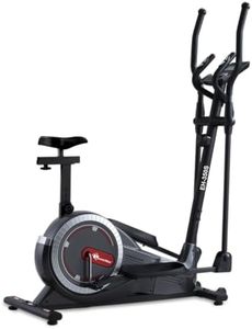 PowerMax Fitness EH-350S Elliptical Cross Trainer for Home Gym | 120KG Max User | 6KG Flywheel | 8-Level Magnetic Resistance | Adjustable Seat, LCD Display | Quiet Belt Drive for Full Body pro Workout