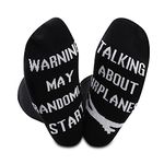 Funny Airplane RC Pilot Flying Gift Warning May Randomly Start Talking About Airplanes Socks (Talking About Airplanes CA)