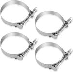 4PCS 3" T Bolt Hose Clamps,Stainles