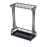 INDIAN DECOR. 502465 Creative Umbrella Stand - Floor-Standing Hotel Lobby Black Iron Art Umbrella Storage Rack Size: 50x24x65cm