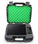 CASEMATIX Green Travel Case Compatible with Xbox One X 1TB Enhanced 4k HDR Gaming Console, Controller, Cables and Games with Impact Resistant Shell