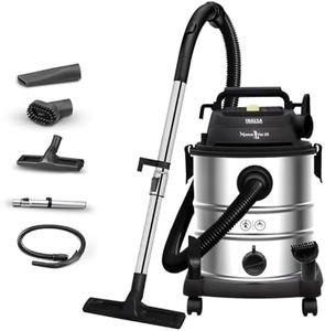 INALSA Vacuum Cleaner Wet and Dry Heavy Duty 1700 W & 25 Ltr Capacity|22KPA Suction|HEPA Filter & Metal Telescopic Tube|2 Year Warranty|SS Metal Tank|For Home,Office,Hotel Cleaning (Master Vac 25)