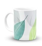 The Desi Monk Most Beautiful Flower Printed White Mug with Print | Foud Feather Coffee Mug 11oz | Milk Mug This Mug is Microwave and Dishwasher Safe 330ml | MUG-99