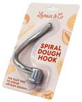 Levain & Co Spiral Dough Hook compatible with KitchenAid Artisan/Classic Stand Mixer - Professional 100% Stainless Steel Attachment - Fits Kenwood, AEG, Sunbeam 4.5 & 5qt Tilt-Head Models - Knead Artisan Bread, Pizza & Bagel Dough