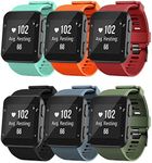 GVFM Band Compatible with Garmin Forerunner 35, Soft Silicone Replacement Watch Band Strap for Garmin Forerunner 35 Smart Watch (6-Colors/4(Black buckle))