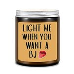 Birthday Gifts for Men, Light Me When You Want A BJ Candle - Funny Gifts for Men, Valentines Day Gifts for Him, Naughty Fathers Day Anniversary Engagement Gifts for Husband,Fiance, Best Friends Gifts