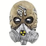 eBoutik – Adult Spooky Halloween Latex Realistic Face Mask - Creepy Scary Silicone Full Head Cover Outfit - Fake Mechanical Protection With Double Dummy Turbo Fans - Horror Apocalypse Gas Mask