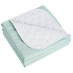 Washable Waterproof Incontinence Bed Pads - 34 x 36 Inch Reusable Underpad Sheet for Chair, Sofa and Mattress Protectors Pack of 3