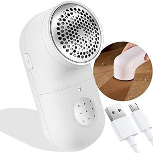 Garstor Electric Lint Remover, Fabric Shaver, USB Rechargeable Wool Sweater Defuzzer, Cordless Sweater Shaver, Debobbler for Clothes, Fuzz, Lint Balls, Pills, Bobbles (2.0 Pro,White)