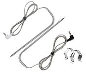 Replacement for Traeger Meat Probe,Compatible with Traeger Wood Pellet Grills and Smoker,Equipped with Stainless Steel Grill Holder kit 2 Pack