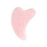 Angzhili Gua Sha Scraping Massage Tool,Natural Rose Quartz Traditional Scraper Tool,Jade Guasha Board for SPA Acupuncture Facial Microcirculation (1pc)