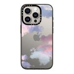 CASETiFY Compact Case for iPhone 15 Pro [2X Military Grade Drop Tested / 4ft Drop Protection] - Clouds - Clear Black