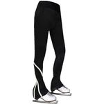 LIUHUO Ice Skating Trousers Girls Women Figure Skating Trousers Black Spin Fleece Breathable Skating Leggings Children