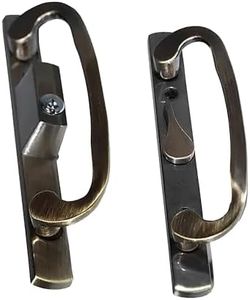 BRIXWELL 13-291abk Patio Dr Hdl Set Keyed Center Latch Antique Brass