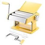 elabo Pasta Maker Machine - Stainless Steel Roller and Cutter- 7 Adjustable Thickness Settings Noodles Maker with Hand Crank, Perfect for Spaghetti, Fettuccini, Lasagna or Dumpling Skins