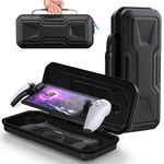 Carrying Case for Playstation Portal, Hard Shell Portable Travel Storage Handbag for PS5 Portal, Full Protection Handheld Case Accessories for Playstation Portal Remote Player-Black(Only Case)