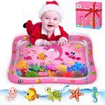 ZMLM Baby Tummy Time Water Mat: Infant Toy Gift for 3-12 Month Baby Sensory Playmat Babies Belly Time Inflatable Activity Play Mat Early Development, Stimulation Growth，Strengthen Baby's Muscles