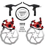 CNC Bike Disc Brake Kit，Hydraulic Disc brake Kit Front and Rear， Line Pulling Disc Brake Caliper for MTB Mountainbike.